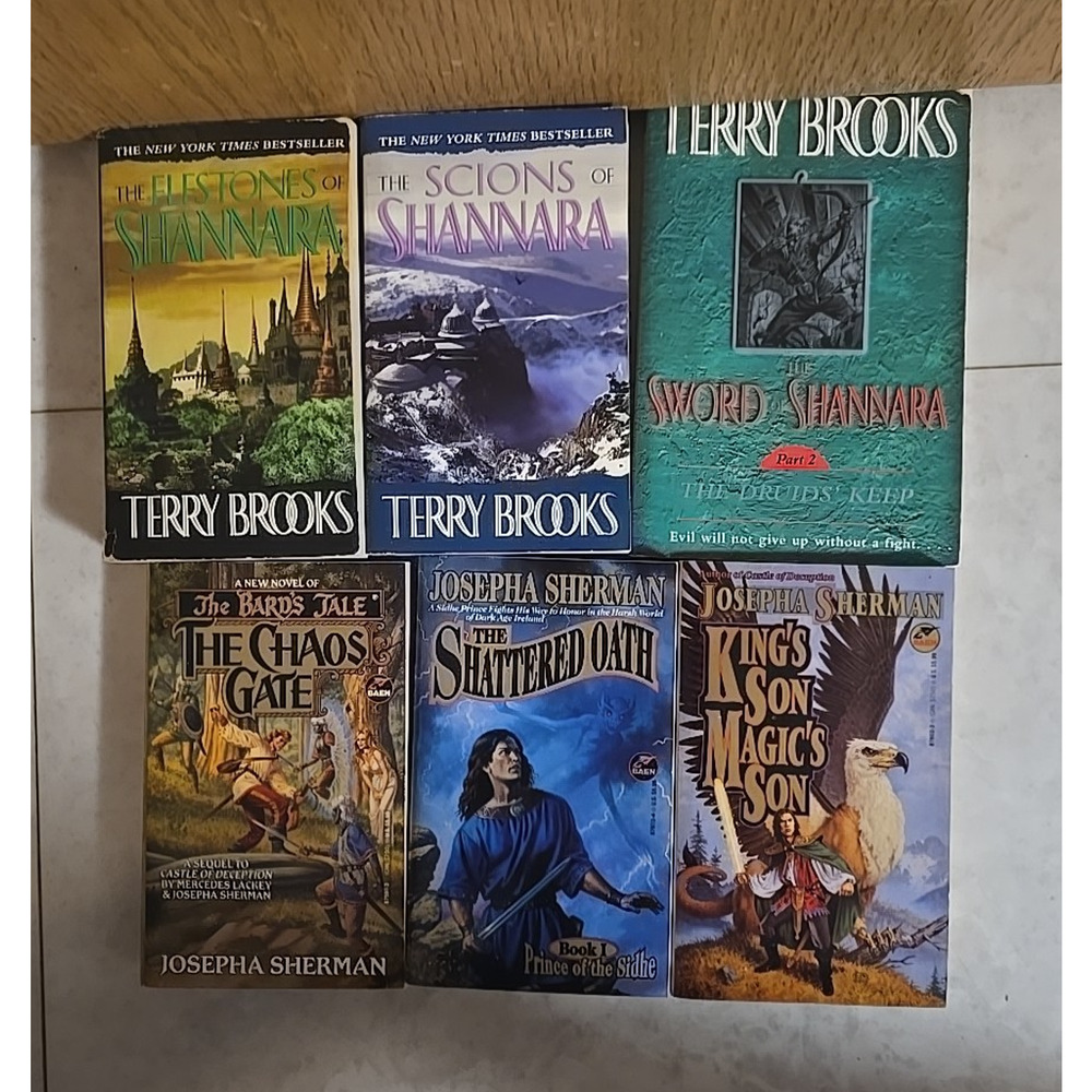 Lot of 6 Terry Brooks, Josepha Sherman Fantasy Science Fiction Paperback Books